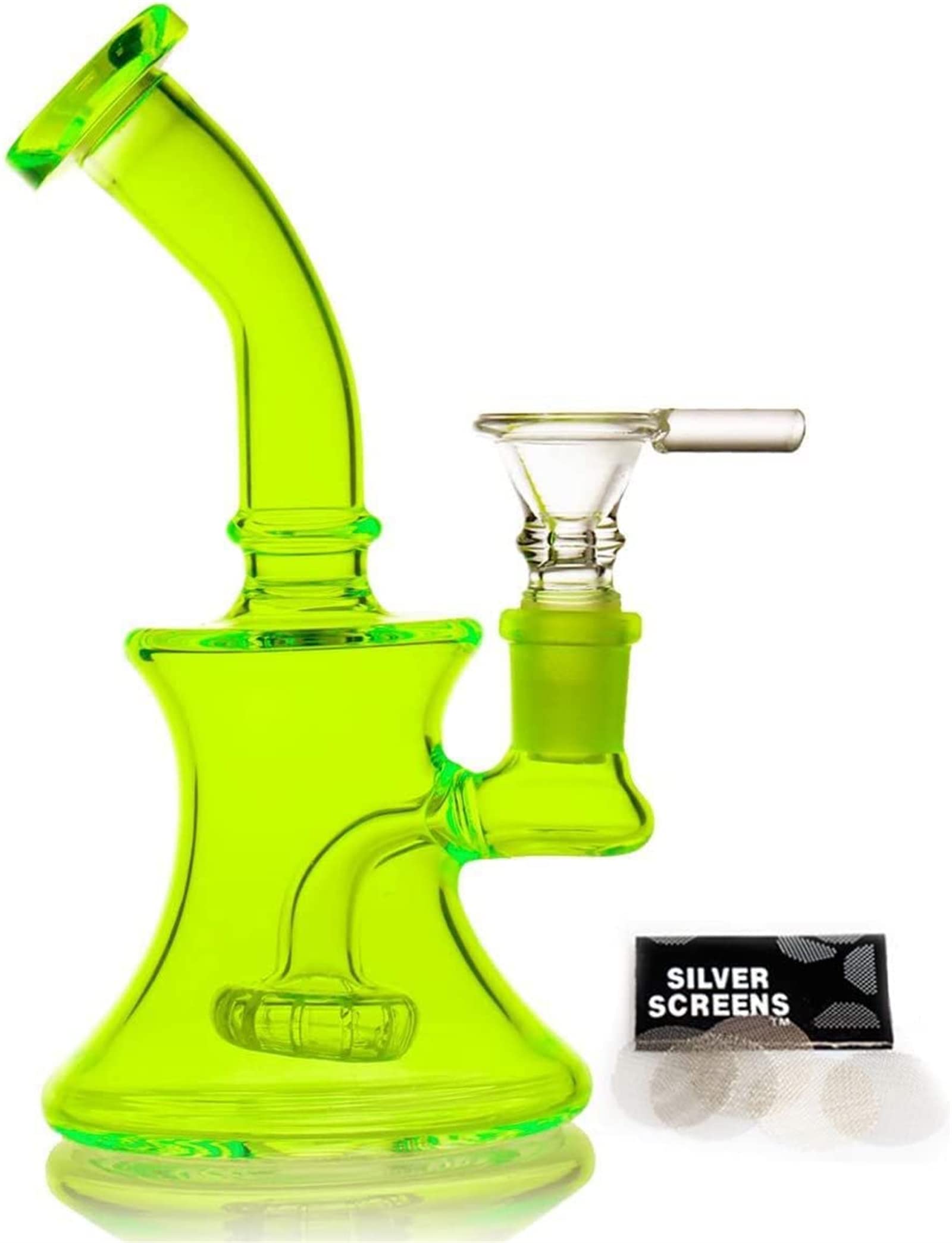 

6" Glass Bong Water Pipe14mm Bowl Smoking Hookah Recycler Tobacco Bubbler