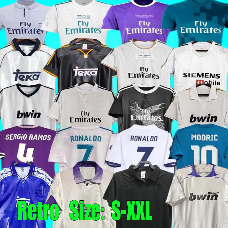 

Retro Real Soccer MadridS Jerseys GUTI Ramos 13 14 15 16 17 18 ZIDANE Beckham RAUL Vintage 94 95 96 97 98 99 00 01 02 03 04 05 06 07 VIN JR CARLOS SEEDORF FIGO Retro Football kit, 12/13 home