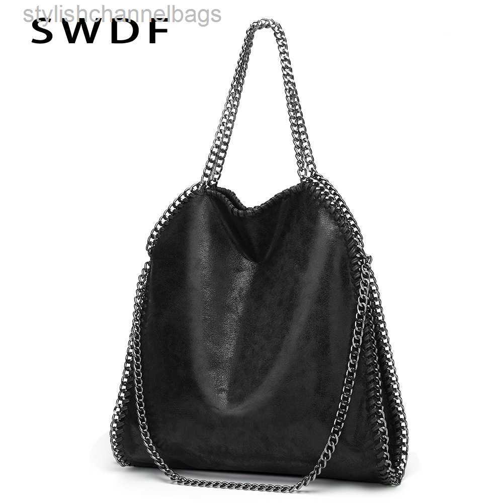Totes SWDF New Popular Soft Bag New Big Chain Shoulder Women's Bag Luxury Handbags High Quality Crossbody Designer Tote Bags for Women 0223/