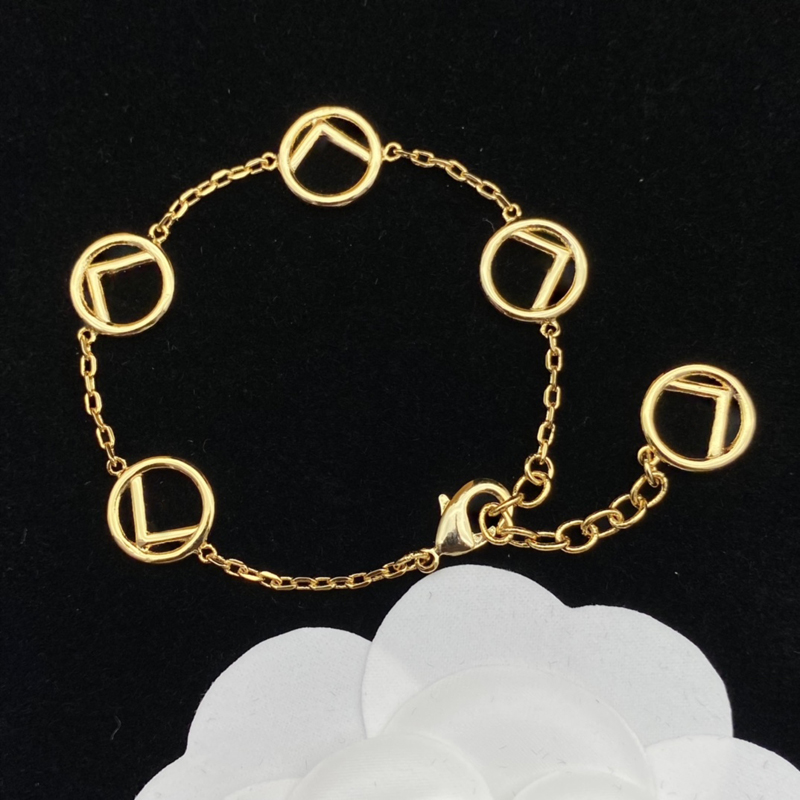 2023-Fashion Designer Bracelets For Women Gold Chain Pendant Jewelry Letters F Bracelets Gift Womens Luxury Love Bracelet Brands New 22041906R