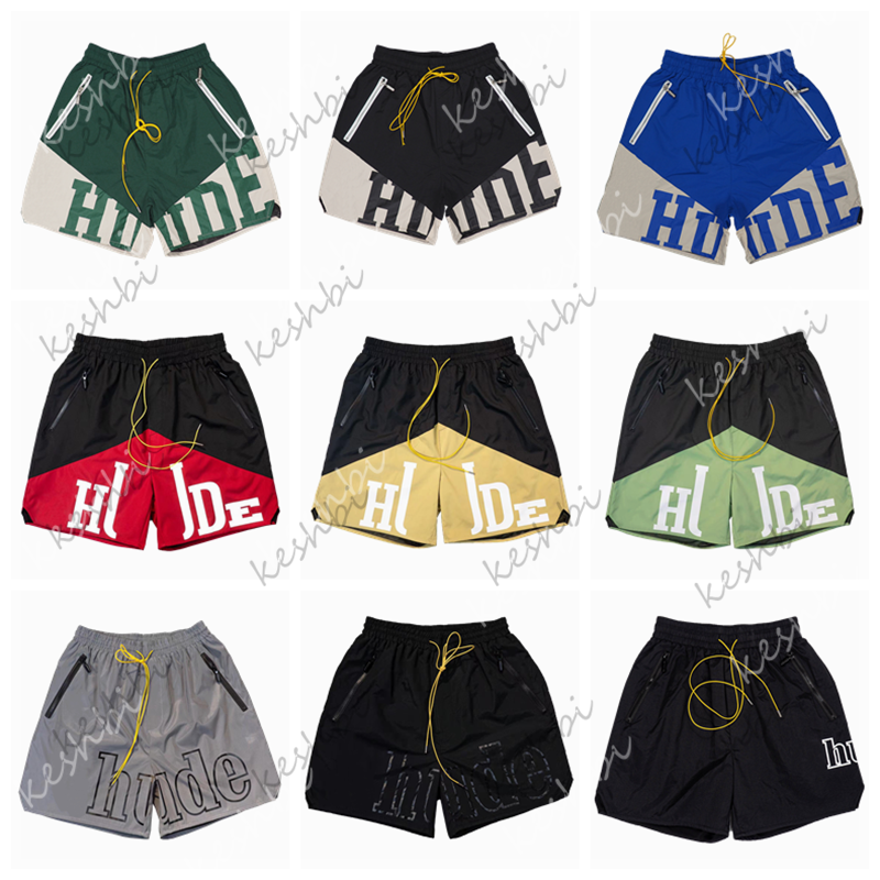

Summer Rhude Shorts Designer Men Sports Athletic Running Fitness Beach Swim Basketball Jogging Man Loose Short Pants, Astyle black
