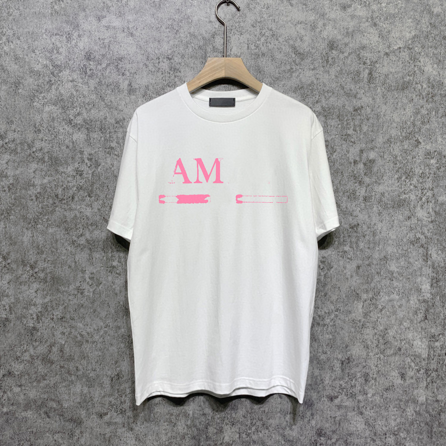 2023 summer Mens T-shirts designer luxury mens Tees summer simplicity Pure white 7 color pink letter short sleeves cotton top Clothing