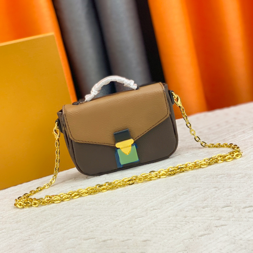 

Messenger micro metis Chain shoulder bag Luxury louvis M81267 Mini pochette handbag Genuine leather clutch crossbody Women's mens Designer purses wallets tote Bags, White