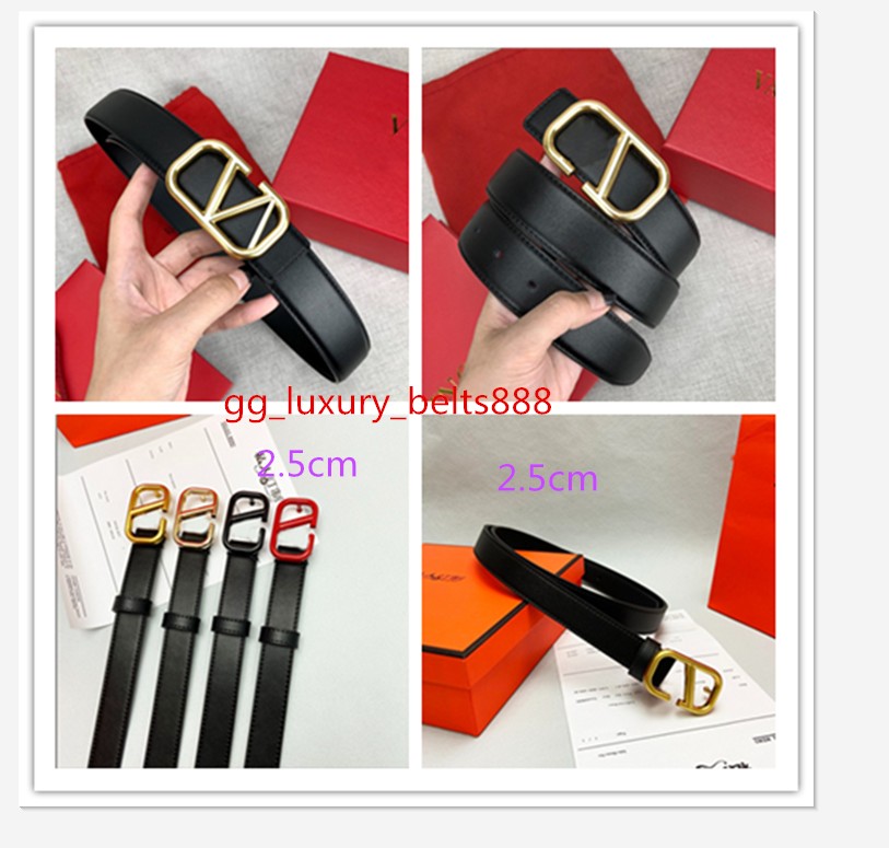

2023 Belts Valentinoity for jeans Luxury Designer Women needle buckle Fashion Letters Plaid Print Golden belt party favors size 100-125CM, Pink