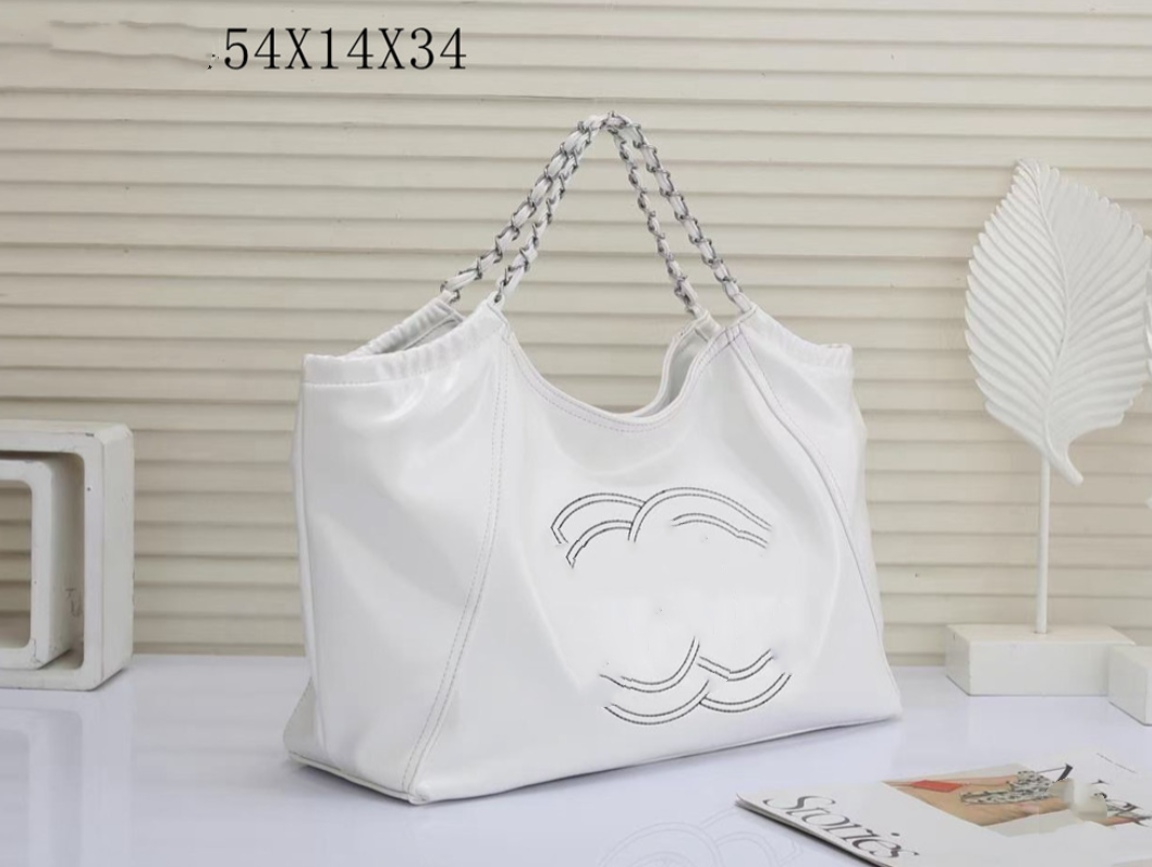 

Designer Tote bag Chain Bagss Beach Women Luxury Fashion Knitting Purse Shoulder Large capacity Canvas Shopping bag, 54*14*34cm