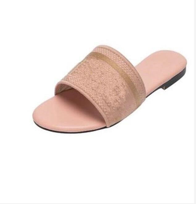 

Summer Women Sandals Slippers Embroidery Designers Slides Couples Sandal Floral Brocade Flip Flops Striped Beach Leather Rubber Flower Slipper Loafers With Box, Freight subsidy