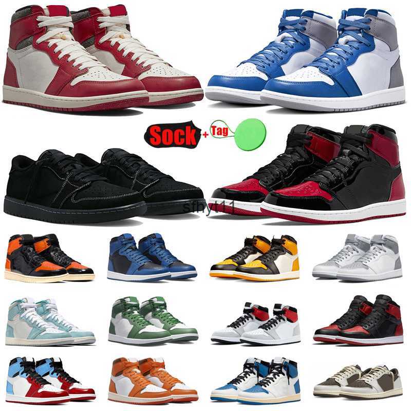 

Basketball shoes 1 1s mens womens jumpman Black Phantom Fragment Hyper Royal Patent Bred Gorge Green Obsidian Midnight Navy trainers, Denim