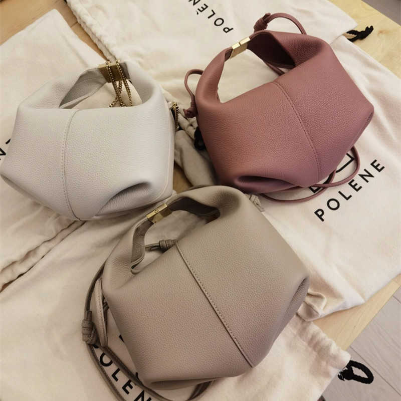 

Top Cowhide Polene Number 11 Shoulder Crossbody Bags Designer Handbag Women Hobo Bento Bag Paris Luxury Lady Purses Soft Clutch Totes, Add box + dust bag