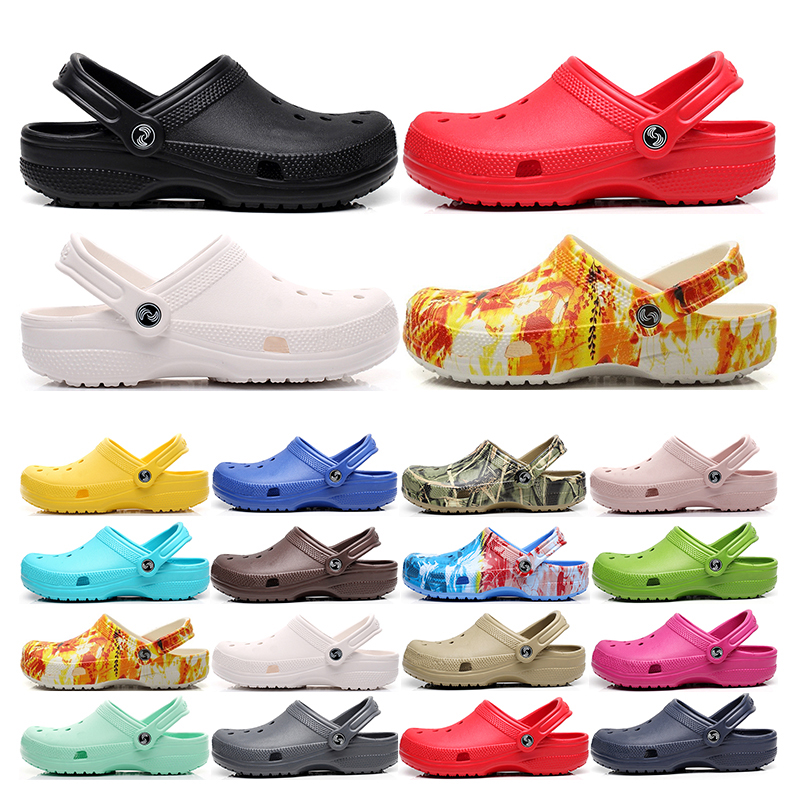 

fashion Slippers Clogs Sandals Slip On Casual Beach Waterproof Shoes black white red camo orange men Classic Nursing Hospital Women Slippers tory designer sandal
