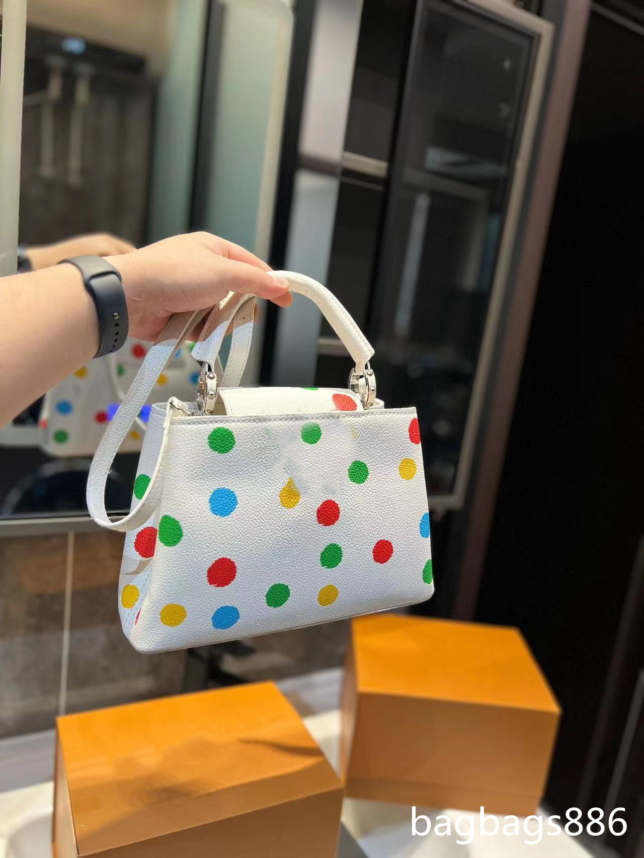 

Designer Bag Luxury Women's BB Handbag Litchi Grain Taurilon Crossbody Bag Fashion Shopping Bag Outdoor Capuchines bottegas Fashion Bag Designer Wallet 27 18 cm, Style 1