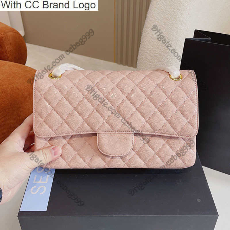 

CC Cross Body Luxury Double Flap Messenger Quilted Bags Grained Shiny Caviar Designer French Shoulder Coin Purse Classic Handbag Crossbody Gold/Silver Hardware, Black silver