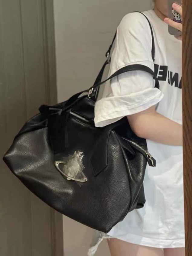 

2023 New Shoulder Bags 59%off Tote bag large capacity one-shoulder portable black silver Lady Casual Cross-Body Handbags Fasctory sale, Cortex pre-stock