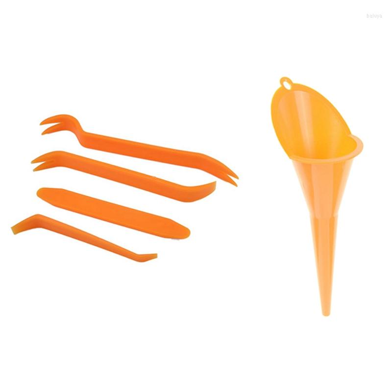 

All Terrain Wheels 1 Set Auto Door Removal Pry Open Tools Kit & Multi-Function Car Fueling Funnel Yellow