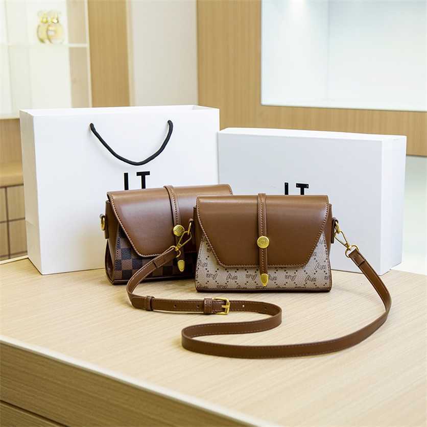

New Arrival Women Bags Fashion Women's small square versatile shoulder bag 66%off Crossbody Bag Designer Handbags, Brown am grain