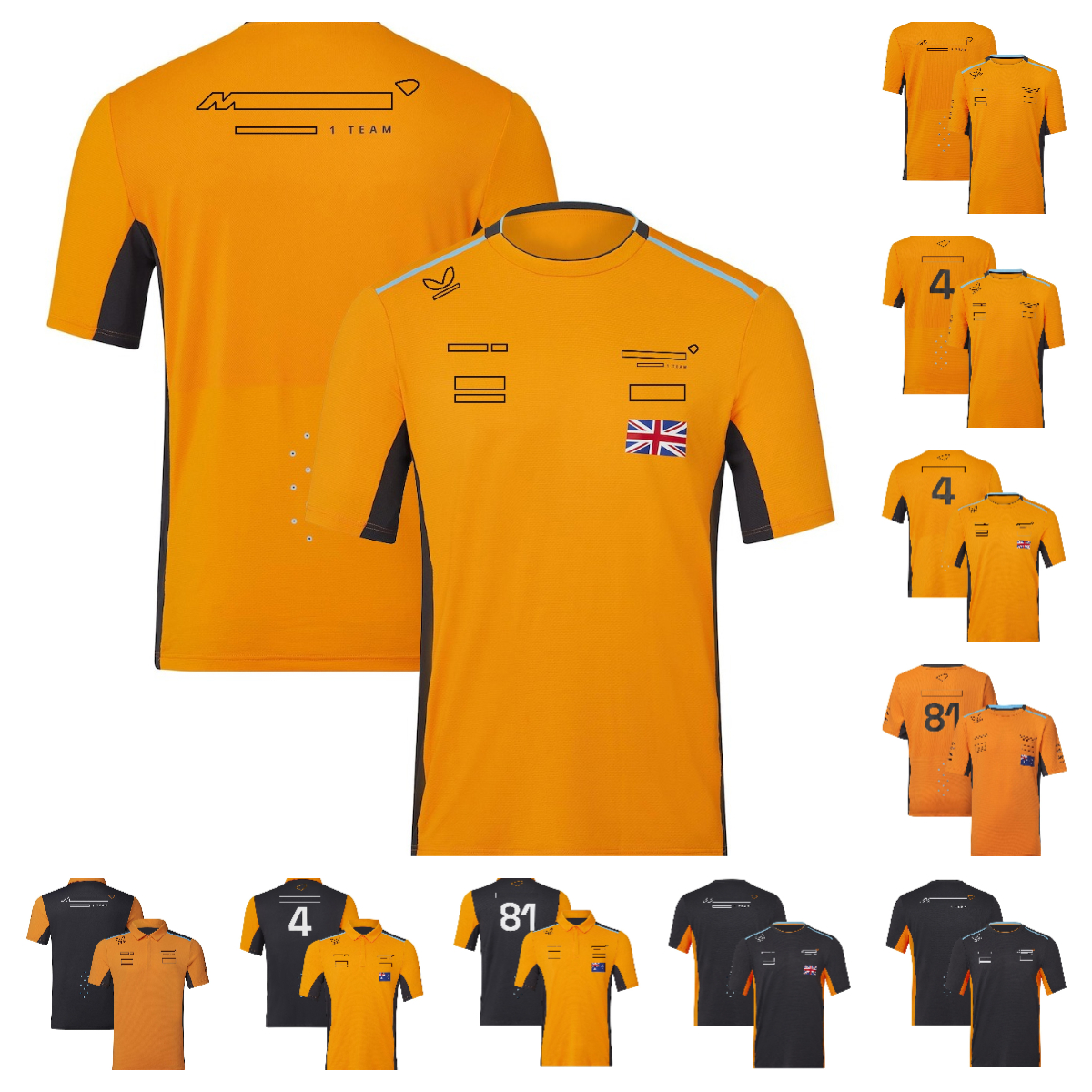 

2023 Summer New Short-sleeved Racing Clothing F1 Team uniform men' customized casual quick-drying T-shirt