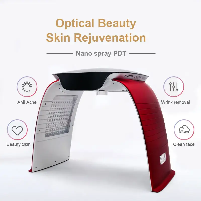 Treatments LED Skin Rejuvenation 7 Colors Nano Mist Salon Beauty Facial Anti-aging Red Light Therapy Clinic Use SPA Photodynamic Device-image-789621044