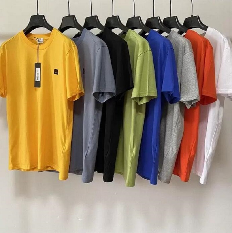 

Ccp Classic letter embroidery t-shirts casual cotton men t shirts outdoor male tops high quality size M-XXL black white blue, Light green