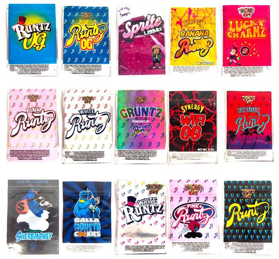 

Runtz mylar bags balla Child Proof Zipper mambaz Runtz Bag Aluminum foil Food grade packaging bag