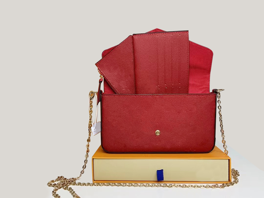 

Hots selling high quality luxury designer bags purse Fashion POchette Felicie tote handbags womenshoulder bag crossbodys Wallet free ship, Coffee plaid #61276