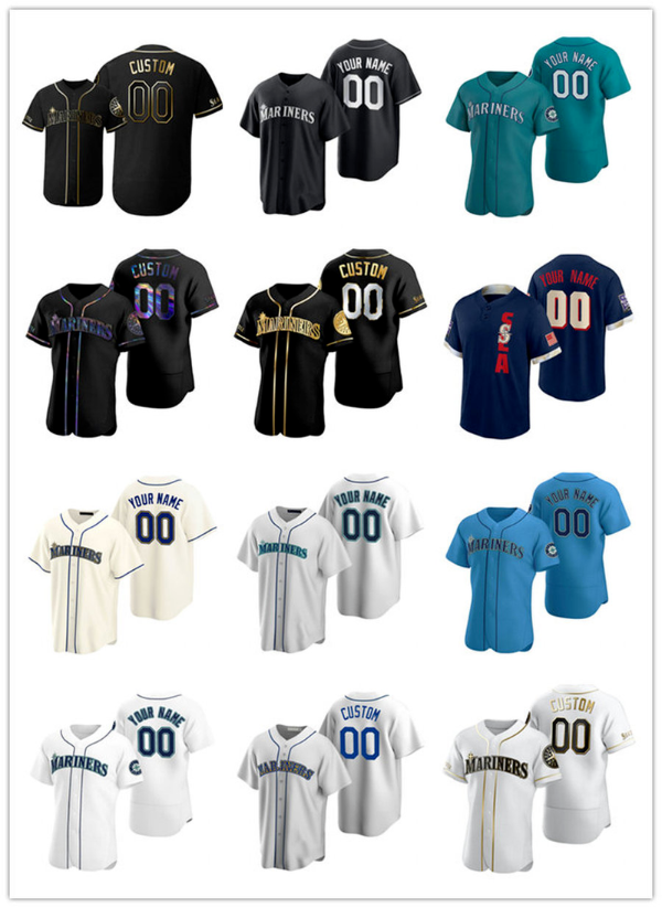 

Baseball Jersey S-3XL Custom Seattle''Mariners''MEN WOMEN YOUTH 2023 Alternate City Connect
