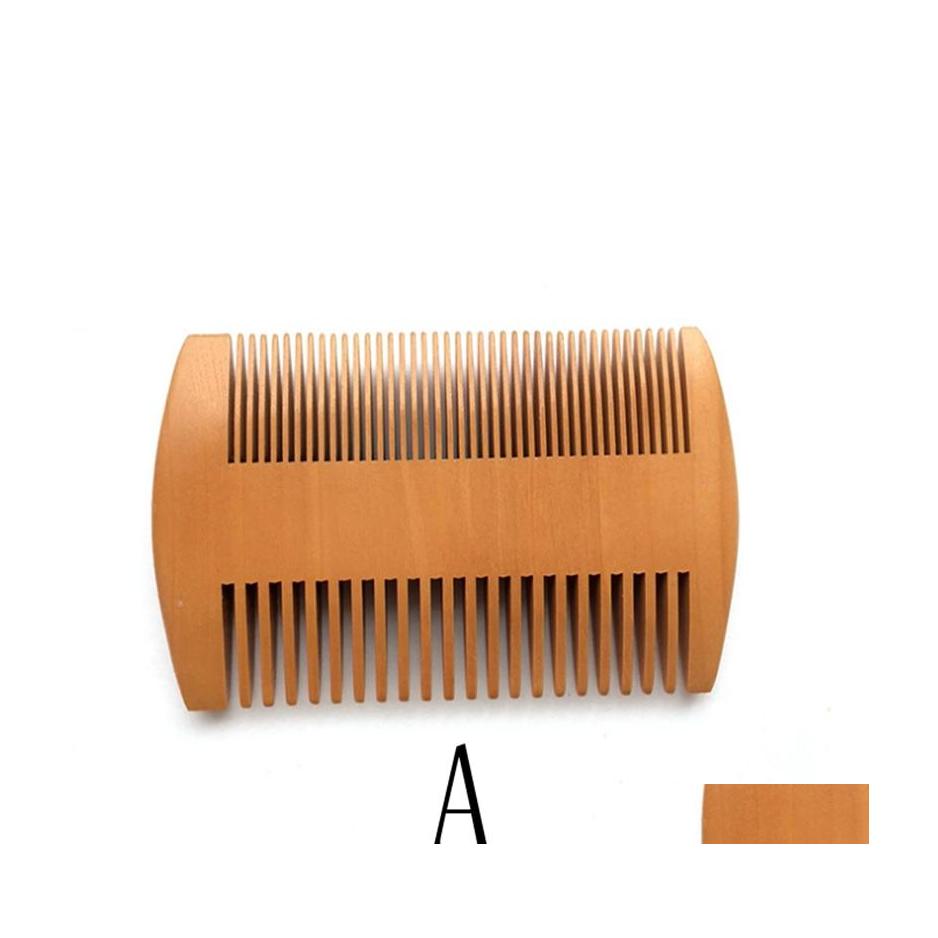 

Hair Brushes 100Pcs Fine Coarse Tooth Dual Sided Wood Combs Wooden Comb Double Sides Beard For Men Drop Delivery Products Care Stylin Dh084
