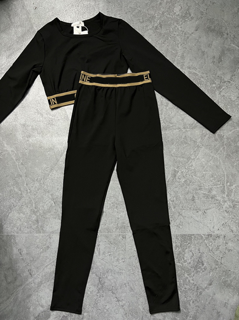 

23ss Women' Tracksuits Spring Summer two Piece Set letter print Short Sleeve Casual Sports Suit round Neck Outfits Solid Color Jogging Suit