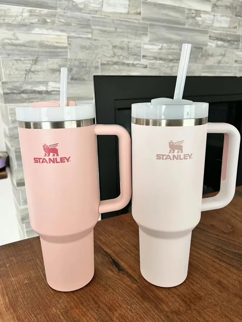 

stanley 40oz stainless steel tumbler with Logo handle lid straw big capacity beer mug water bottle powder outdoor camping cup vacuum insulated drinking