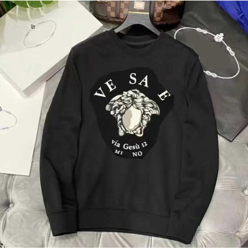

Men's Hoodies designer Sweatshirts Autumn Winter Round Collar Tide Long Sleeve Tops Medusa Snake Goddess Print Head Lovers coat, A4