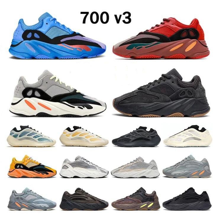 

700 Running Shoes Wave Runner Hi-Res Red Blue Fade Carbon V3 For Mens Women Cream loud White Solid Grey Mauve Vanta Azael Kyanite Sports Trainers Big 700s Sneakers 36-46