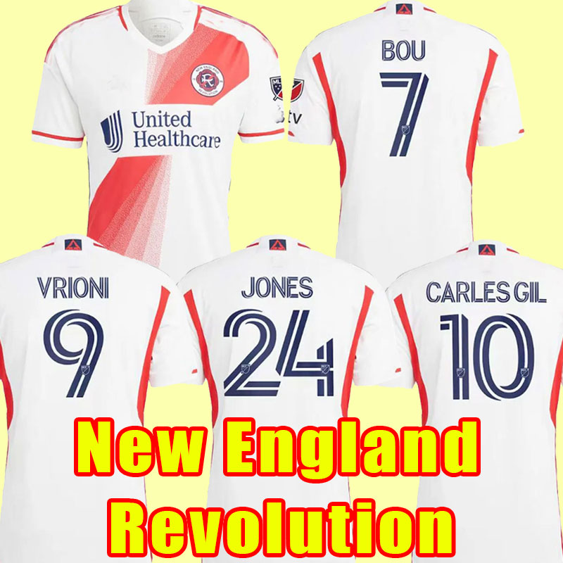 

mls 2023 2024 New Revolution soccer jerseys 23 24 home away #7 Bou #9 Buksa #10 GIL #23 BELL #11 Boateng #17 Lletget #24 JONES Liberty kit football shirts top thailand
