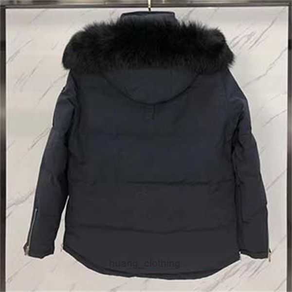 high-qualityMen's Down Parkas Short Jakcets Big Fur Collar Hooded Womens Winter Windbreaker Buttons Jacket Thick Cotton Pocket Women Outer Park