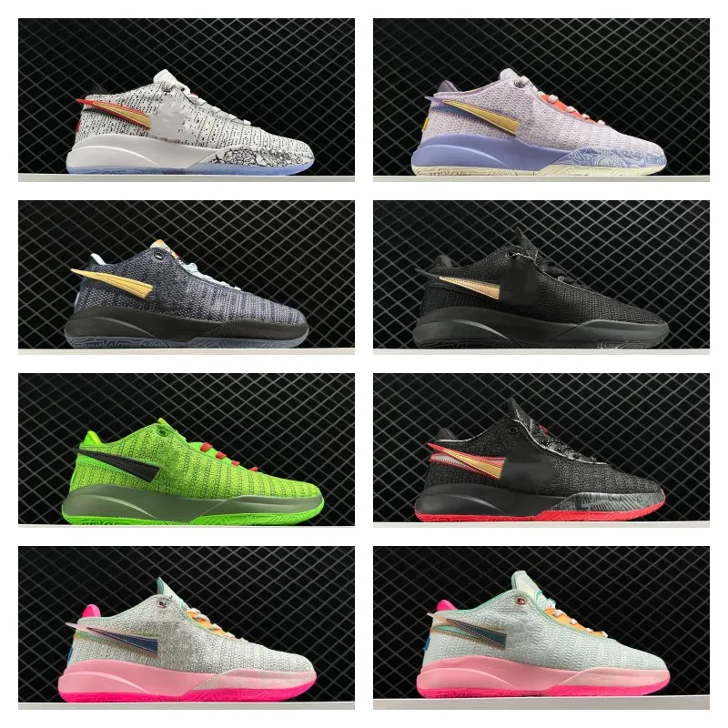 

Luxury Designer Men Basketball Shoe Pink Black White LeBrons 20 XX Low Running Shoes The Debut Barely Green for Sale Hiking Footwear 20s Sport Shoe Trainner Sneakers, Fill postage