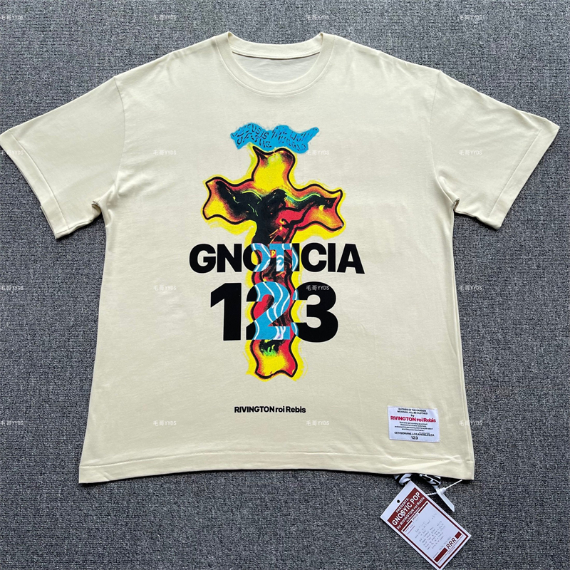 

2023ss Print T-shirt 1 Quality Oversized Top Tees Heavy Fabric T Shirts