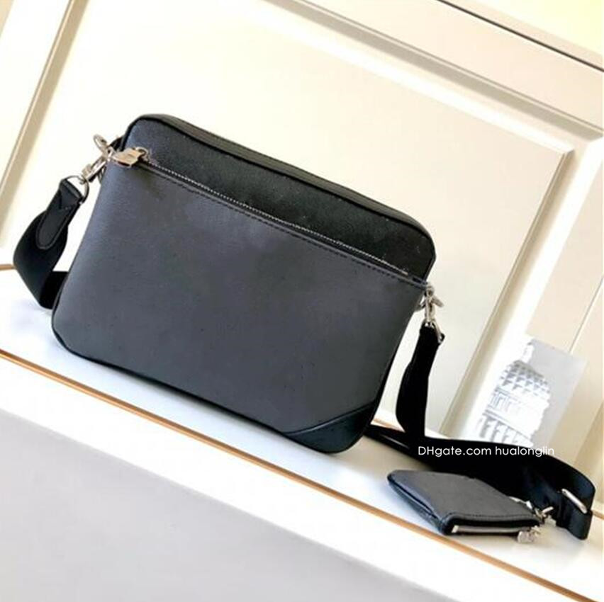 

Designer Handbag Men Shoulder Bag man Leather purse cross body Messenger bags phone holders wallets three in one, Brown