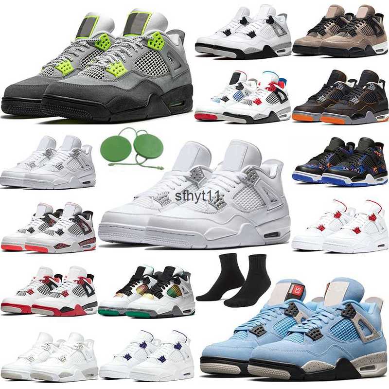 

Basketball Shoes Jumpmans 4 4s Men Women red Thunder White Oreo University Blue Black Cat Pure Money Bred Sail Infrared Mens Trainers Sports, # 21