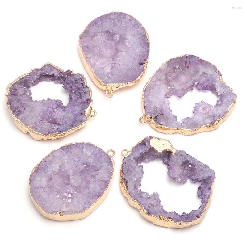 

Charms Natural Stone Crystal Cluster Pendants Irregular Shape Exquisite Charm For Jewelry Making DIY Necklace Bracelet Accessories