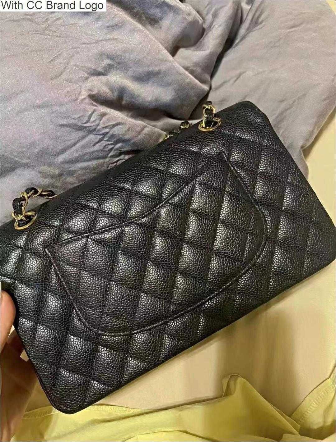 

CC Shoulder Bags 5A Top custom luxury brand bag Channel 2022 Handbag Leather leather cowhide gold or silver chain Slant shoulder 2.55cm WITH BOX, Red