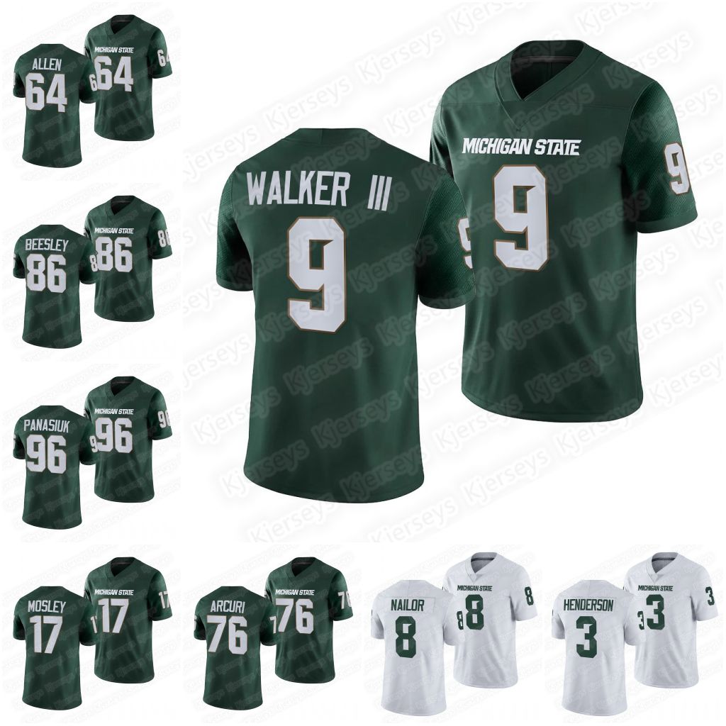 

9 Kenneth Walker III Michigan State College Football JerseySpartans Jayden Reed Jayden Reed Matt Coghlin Matt Dotson Brandon Wright Shakur Brown Tre Mosley Jerseys, Youth s-xl