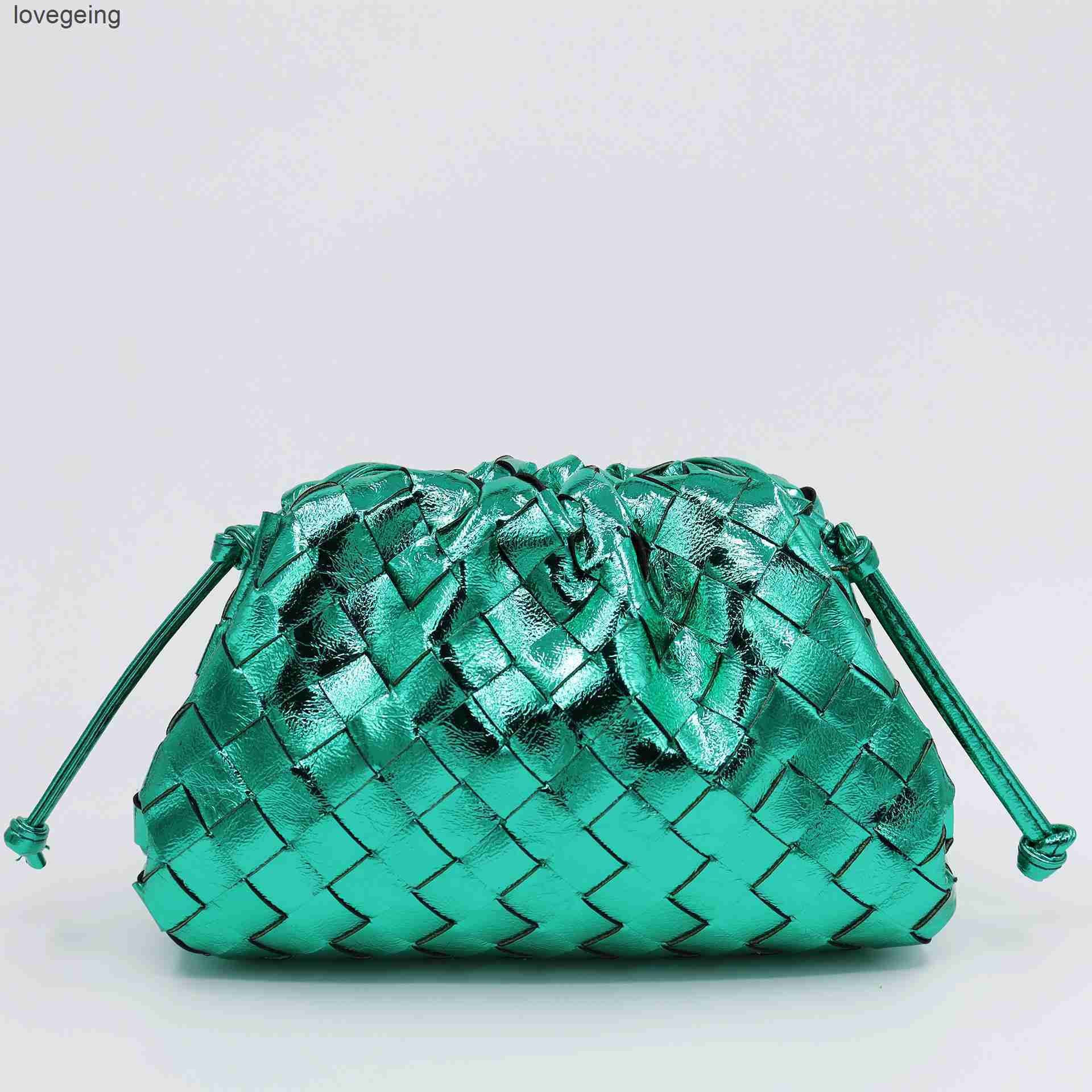 

Dumpling Pouch Venetas Bags Designer Bag Fashion 2023 Skin Bottegas Held Woven Korean Cloud Soft Versatile One Shoulder Oblique Straddle 8ud4, Rough weave small apple green