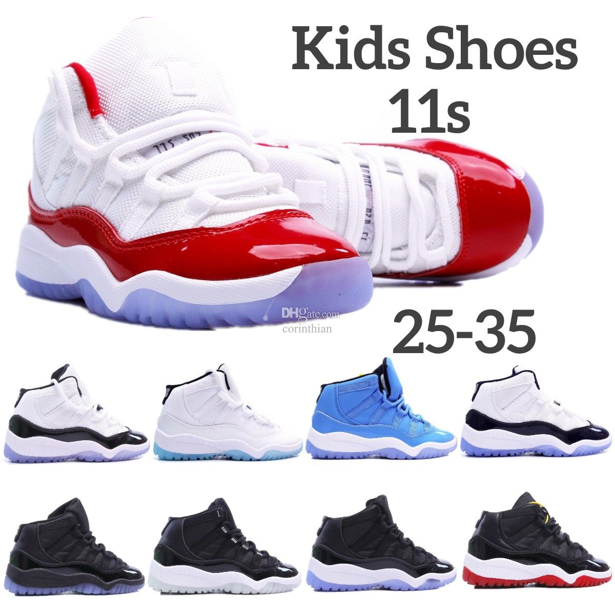 

kids shoes 11s cherry boys basketball sneakers 11 designer grey black trainers baby kid youth toddler infants athletic outdoor shoe girls children Running Sneaker
