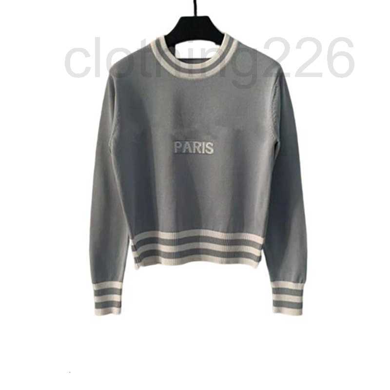 

designer Womens Sweater Woman Designer Cardigan Knit Letter Print Round Crow Neck Stripe Knitwear Long Sleeve Clothes Pullover Casual Top 8RQC, Brown