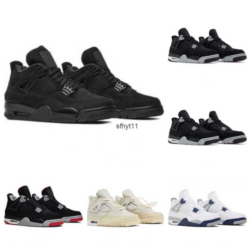 

4 4s Jumpman Mens Basketball Shoes Military Black Cat Canvas University Blue Red Thunder Cactus Jack Men Women Trainers Outdoor Sports, 27