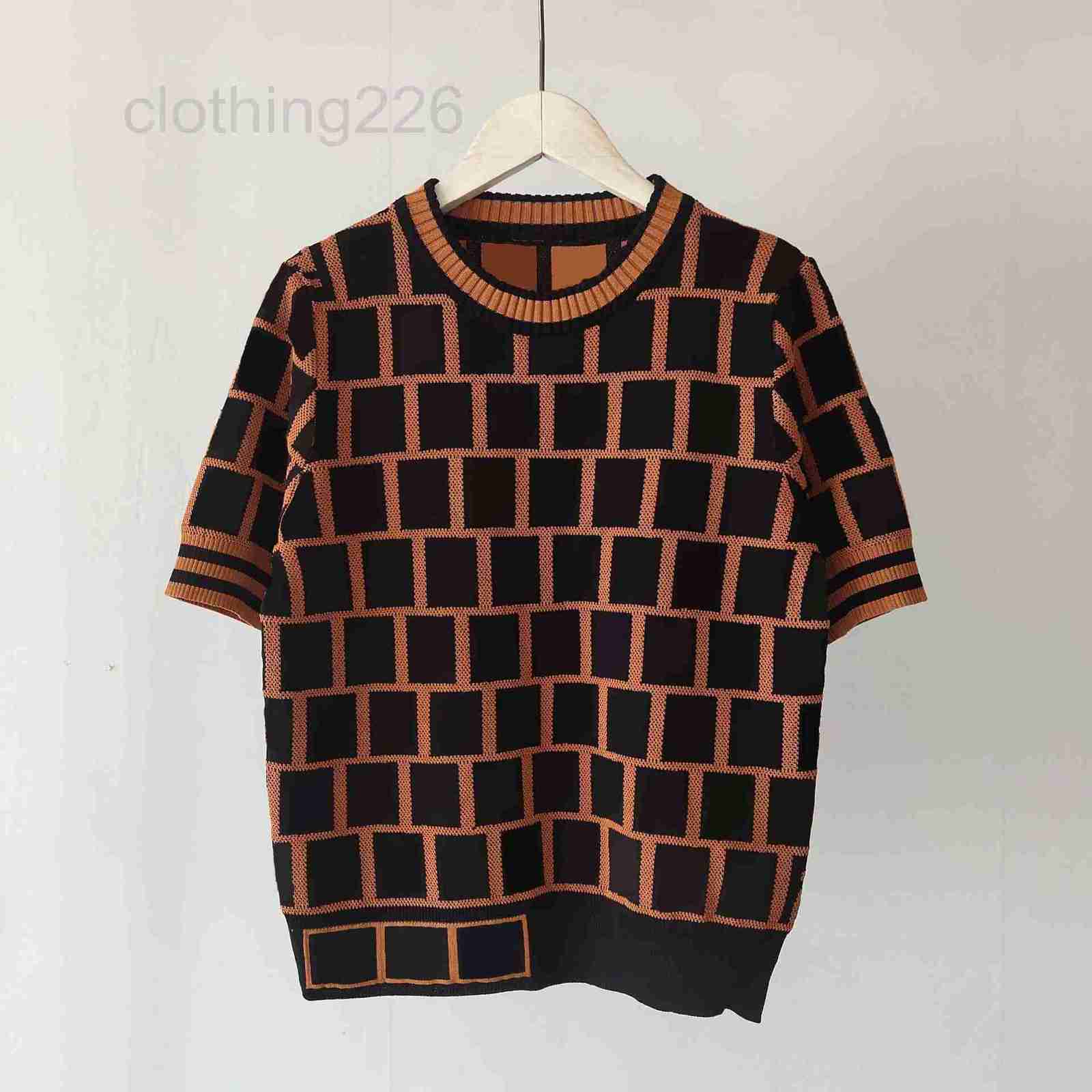 

designer Women' Knits Tops Fashion Classic 3 Colors Letter Pattern Women Knit Tees Summer Short Sleeve Crew Neck Breathable Casual Womens Clothing 6CJ0, Lightbrown