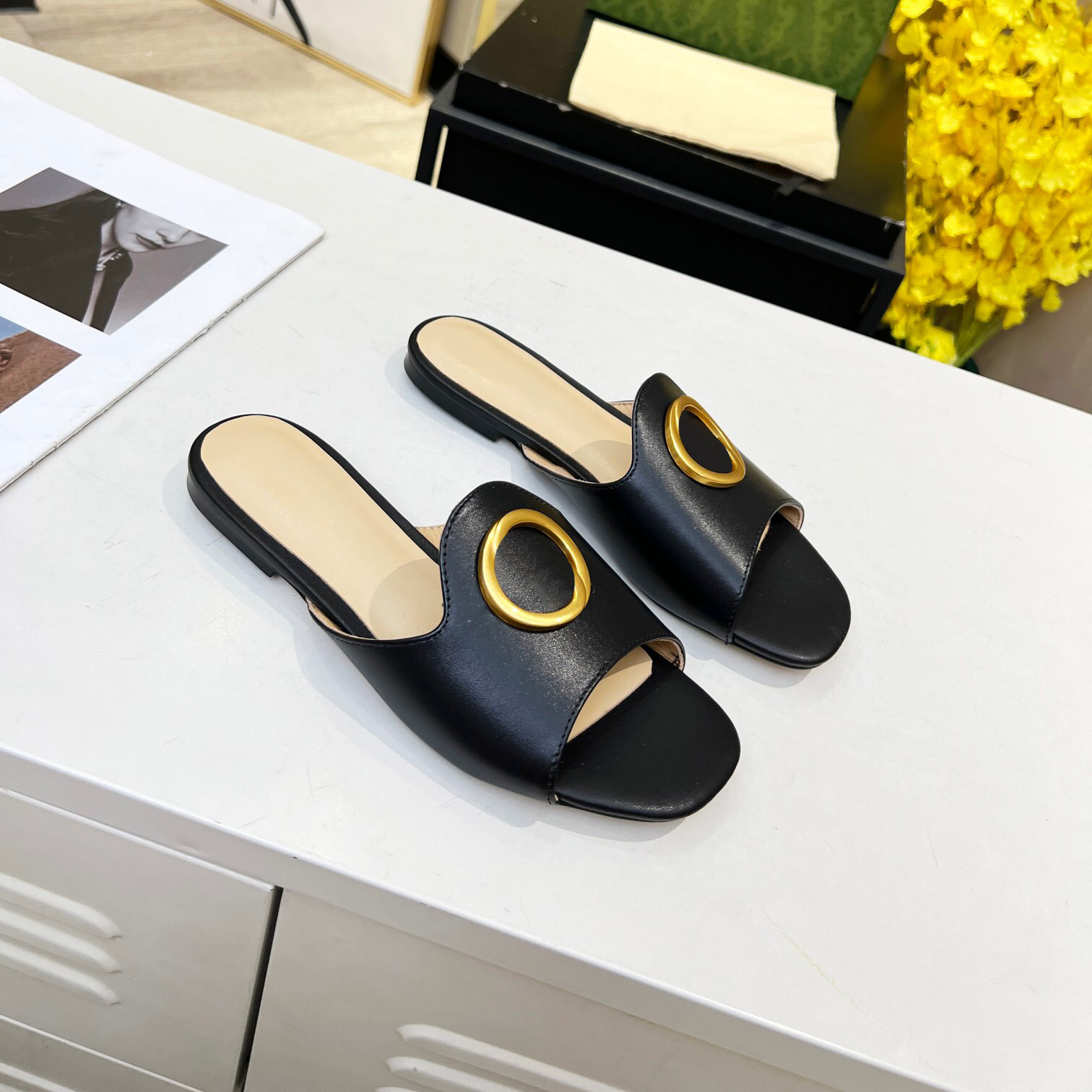 

Luxury Slipper Designer Sandal Italy Brand Slides Women Slippers Flat Bottom Flip Flop Sneakers Boots Casual Shoe by fen W245 03, #2