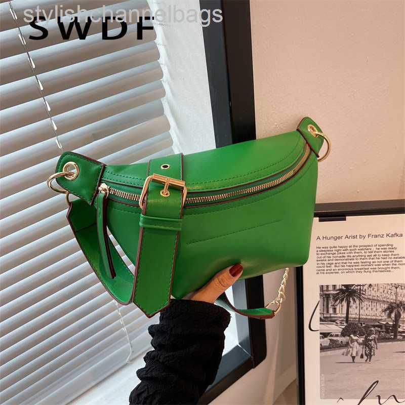 

Shoulder Bags Luxury Brand Waist Bag Women Leather Fanny Pack Female Fashion Chest Bags Belt Bag Women's High Quality Shoulder Crossbody Bags 0223/23, Green