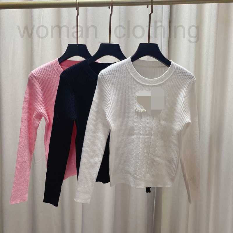 

designerAutumn Women' Sweater Brand Same Style Long Sleeve Crew Neck Pink Black Pullover Womens shang FDFR, White