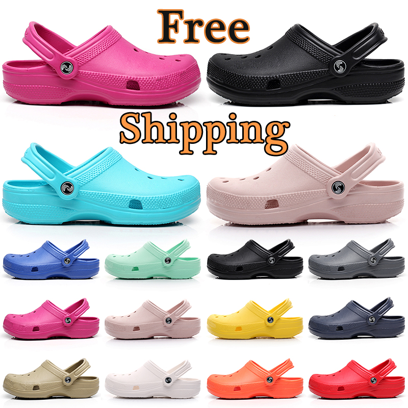 

Croc clog classic designer sandals summer beach waterproof slide adult kids black white orange men women slippers Nursing indoor outdoor shoes, #19 m4-m11