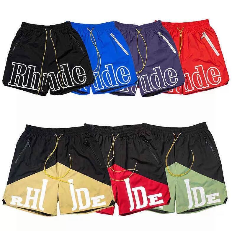 

Designer Men RH Limited Rhude Shorts Summer Swim Short Knee Length Hip Hop High Street Sports Training Beach Pants Mens Elastic Waist, Add postage