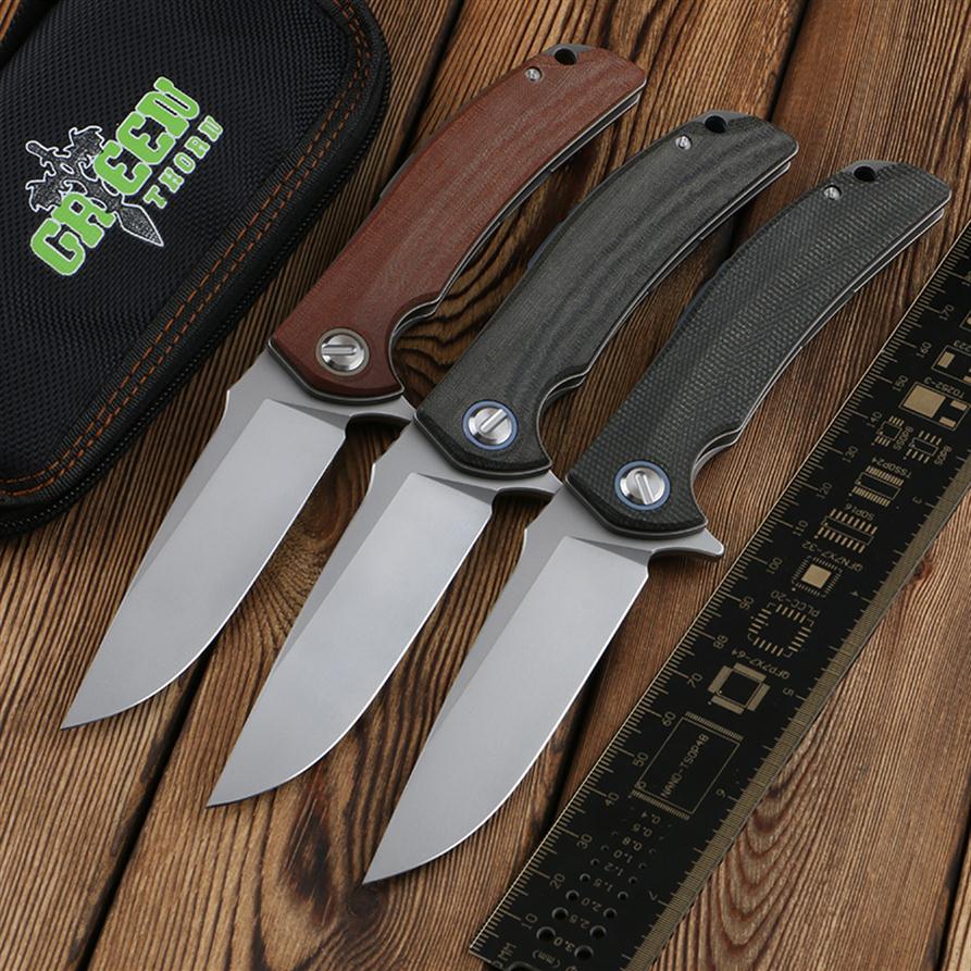 

Green thorn Soft Overkill Folding knife VG10blade linen plus titanium handle287U