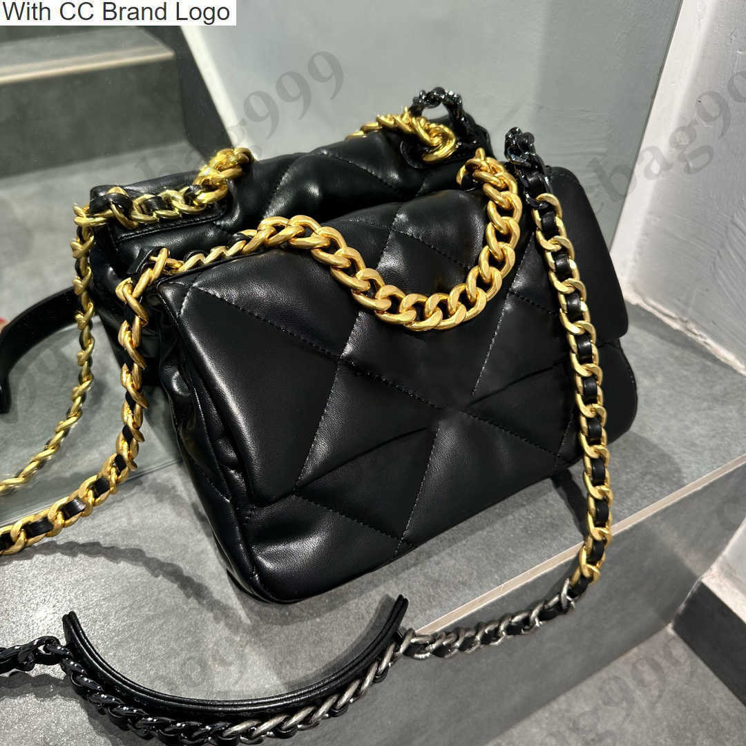 

CC Cross Body Classic 19 Series Flap Jumbo Bags Genuine Leather Quilted Gold/Silver Two-one Hardware Chain Straddle Sacoche With Pouch Designer Luxury Large Cap, Box
